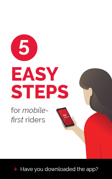 5 Easy Steps for mobile-first riders + Have you downloaded the app?