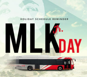 Image: Martin Luther King Jr Holiday Schedule Graphic