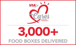 Graphic: 3000 boxes delivered by VIA for SA Food Bank