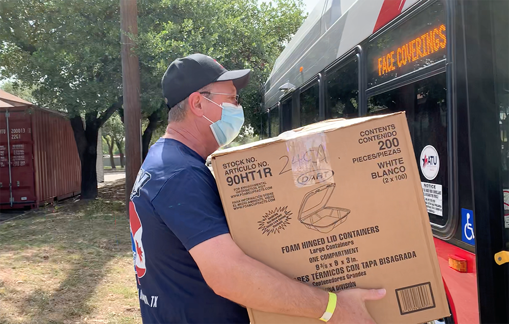 IMAGE: VIA Cares, operators delivering food to veterans