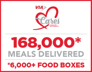Image: VIA cares 168,000 meal delivered