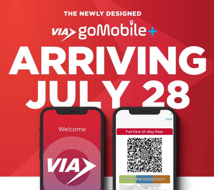 VIA goMobile Arriving July 28