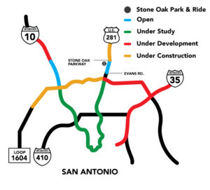 Image: HOV lanes in San Antonio