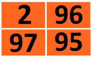 image: orange route sign example