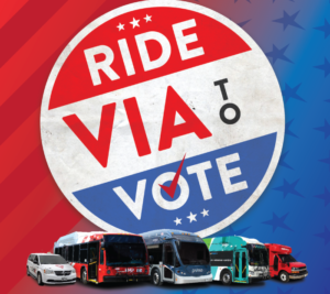 Image: Ride VIA to Vote