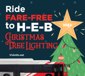 IMAGE: VIA Christmas Tree Lighting Free Rides
