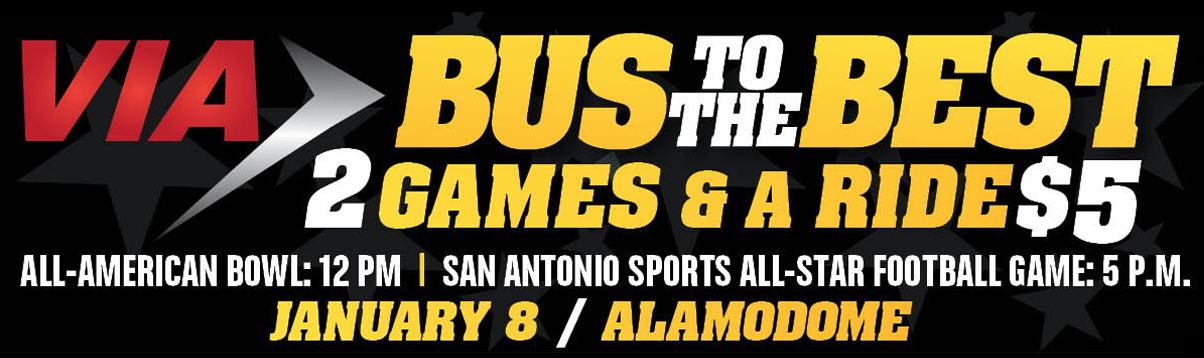Image: Bus to the game. 2 games and a ride for $5.