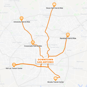 Map - Express Service to Downtown