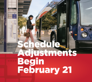 Image: Service Adjustments Begin February 21