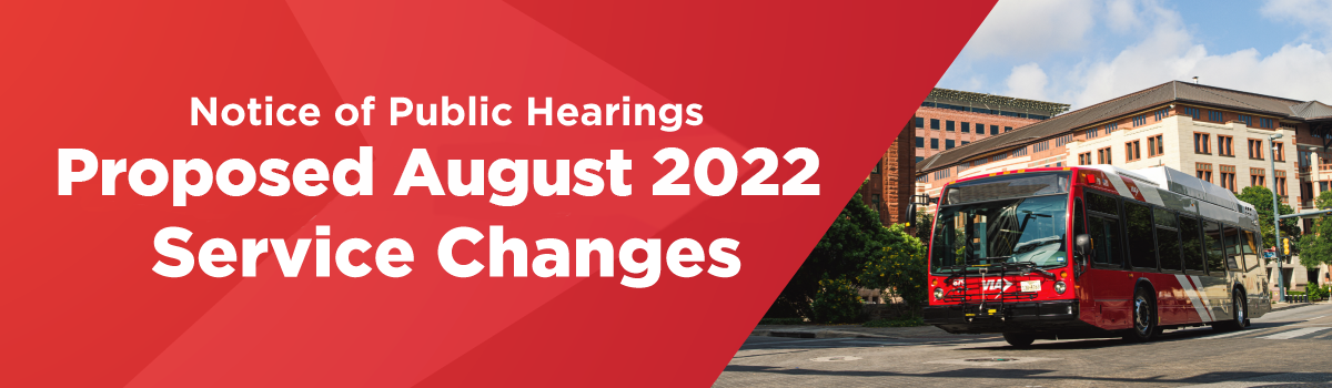 Image: Proposed August 2022 Service Changes