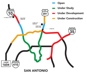 Image: HOV Lanes in San Antonio