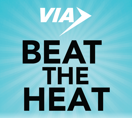 Enjoy the peace of mind with free Via trips to city facilities as temperatures rise