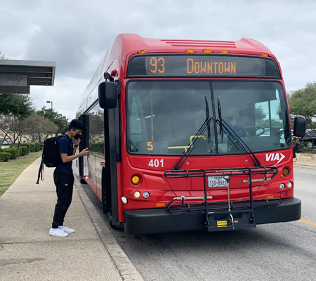 Image: Passenger Boarding VIA Bus