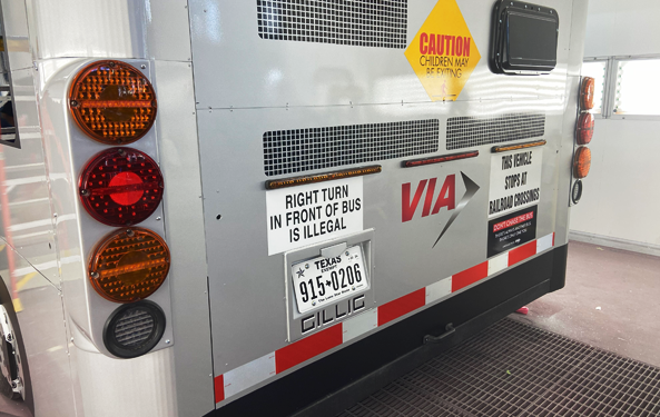 Back end of Grillig grilling trailer