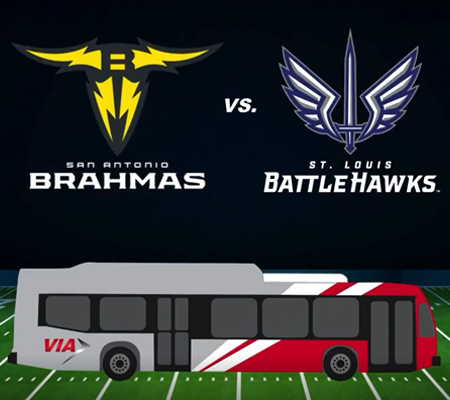 VIA Park & Ride - Brahmas Football