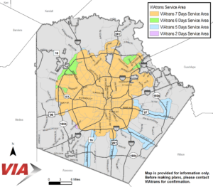VIAtrans Service Area Map