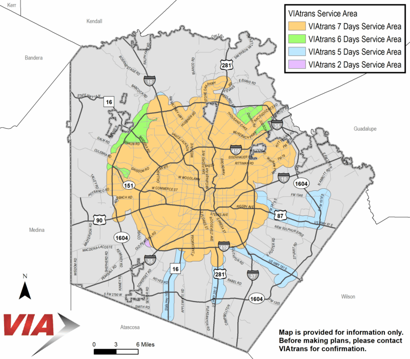VIAtrans Service Area Map
