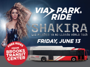 Park & Ride to Shakira