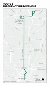 Jan 2026 Service Changes - Route 5 Map