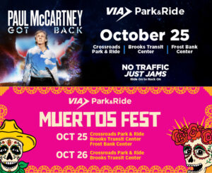 Park & Ride to McCartney and Muertos Fest