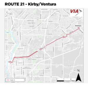 Route 21 map