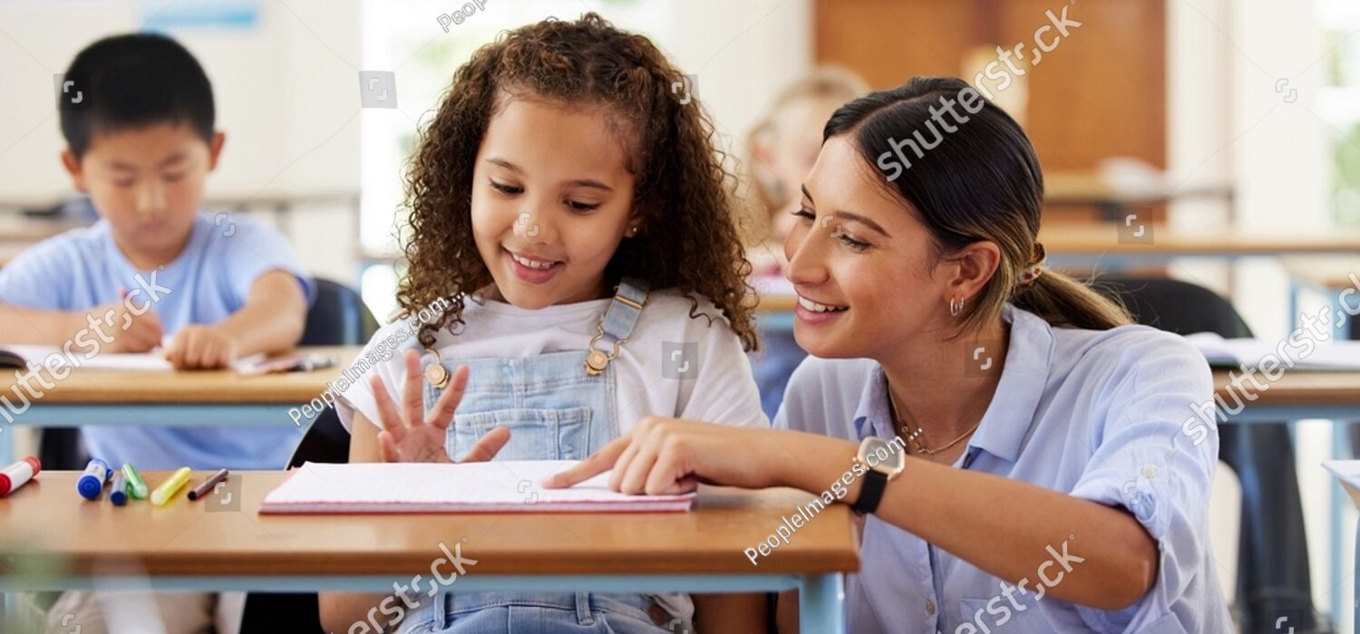 stock-photo-teacher-learning-and-helping-girl-in-classroom-for-knowledge-studying-and-assessment-preschool-2281402483